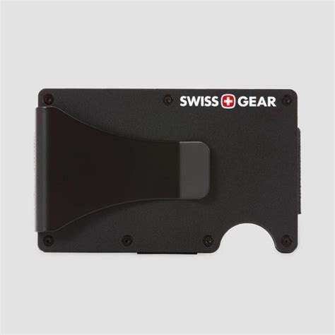 swissgear men's aluminium rfid card holder with money clip|swiss gear card holders.